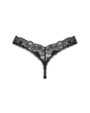 Кружевные стринги Obsessive Donna Dream thong XS/S Black, низкая посадка SO8639 фото