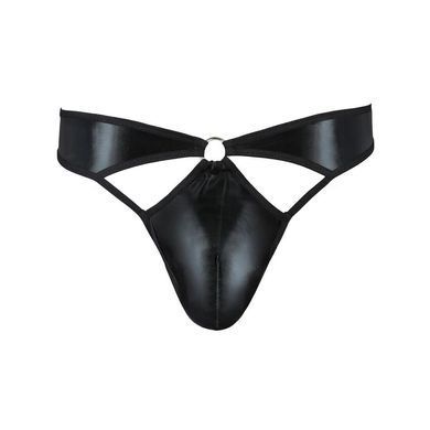Мужские стринги Passion 033 THONG PAUL L/XL Black, под латекс SO7570 фото