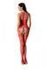 Бодистокинг с множеством бретелей Passion BS095 One Size, red, имитация пояса и чулок, с доступом SO8927 фото 2