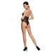 Бодистокинг с декольте Passion BS088 black, имитация корсетной шнуровки SO6382 фото 4