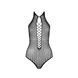 Бодистокинг с декольте Passion BS088 black, имитация корсетной шнуровки SO6382 фото 5