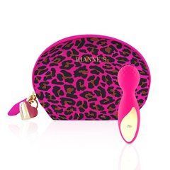Мини-вибромассажер RIANNE S - Lovely Leopard Mini Wand Pink SO3886 фото