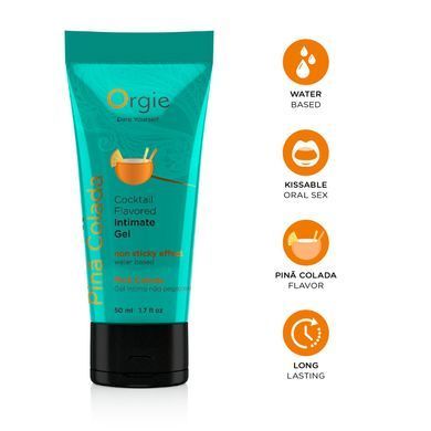 Лубрикант на водній основі Orgie Lube Tube Pina Colada, 50 мл, смак та аромат піна колади SX1516 фото
