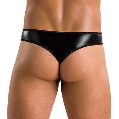 Мужские стринги Passion 033 THONG PAUL XXL/XXXL Black, под латекс SO7572 фото