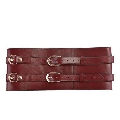 Кожаный пояс для бондажа Liebe Seele Wine Red Waist Cuff, S Size SO9460 фото