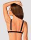 Кружевной бюстгальтер с треугольной чашкой Obsessive Estiqua bra M/L, черный, широкие лямки SO7259 фото 2