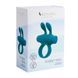 Ерекційне віброкільце S Pleasures Premium Rabbit Ring бірюзове, зі знімною віброкулею та вушками SX4582 фото 4
