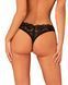 Кружевные стринги Obsessive Donna Dream crotchless thong XS/S Black, открытый доступ SO8642 фото 2