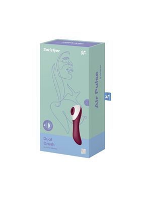 Вакуумний стимулятор із вібрацією Satisfyer Dual Crush Wine Red SO6088 фото