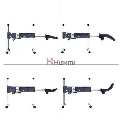 Фалоімітатор для секс-машин Hismith 8.3&Prime; Silicone Dildo Black, система KlicLok, гнучкий стрижень SO9971 фото