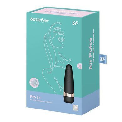 Вакуумний кліторальний стимулятор Satisfyer Pro 3 Vibration з вібрацією та дуже м&rsquo;яким кінчиком SO2304 фото