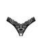 Кружевные стринги Obsessive Donna Dream crotchless thong M/L Black, открытый доступ SO8643 фото 3