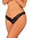 Кружевные стринги Obsessive Donna Dream crotchless thong M/L Black, открытый доступ SO8643 фото 1