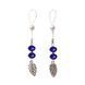 Украшения с бусинами и листиком для сосков Art of Sex &ndash; Nipple Jewelry Leaf, синие SO5395 фото 1