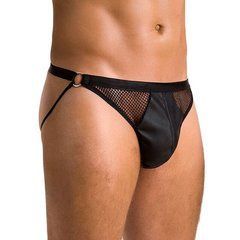 Мужские открытые слипы Passion 034 OPEN LUKE S/M Black, экокожа SO7574 фото