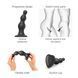 Насадка для страпона Strap-On-Me Dildo Plug Beads Black M SO8984 фото 3