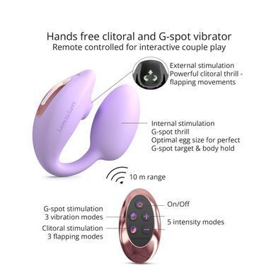 Виброяйцо с вакуумной клиторальной стимуляцией Love To Love Wonderlover VIVA MAUVE SO9615 фото
