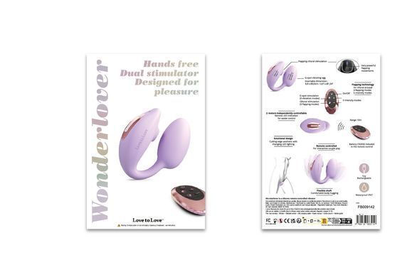 Виброяйцо с вакуумной клиторальной стимуляцией Love To Love Wonderlover VIVA MAUVE SO9615 фото