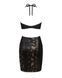 Платье под змеиную кожу Obsessive Vivianty dress M/L, черное SO7314 фото 6