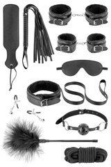 Набір для BDSM усе-в-одному Fetish Tentation SM Bondage Box in vegan leather, 10 предметів SX1092 фото