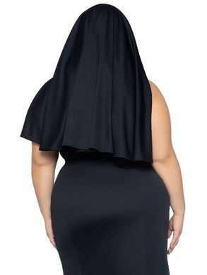 Костюм монашки-грешницы Leg Avenue Sultry Sinner 1X-2X, платье, головной убор, воротник SX1731 фото