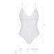 Боди с ажурным декором и открытым шагом Passion URSULA BODY L/XL, white SO5832 фото 5
