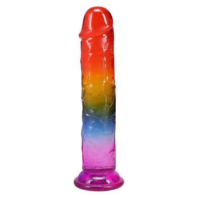 Фалоімітатор Doc Johnson Crystal Jellies - 8.5 Inch Сlassic Dong - Rainbow SX4440 фото