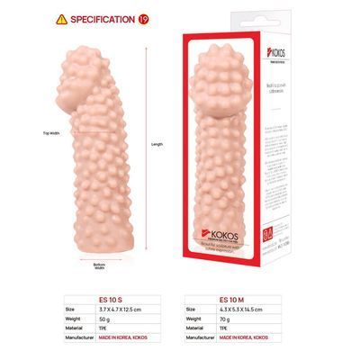 Насадка на член Kokos Extreme Sleeve ES.10 розмір M, потовщувальна, стимулюючий рельєф SO1820 фото