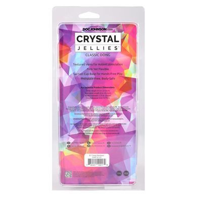 Фалоімітатор Doc Johnson Crystal Jellies - 8.5 Inch Сlassic Dong - Rainbow SX4440 фото
