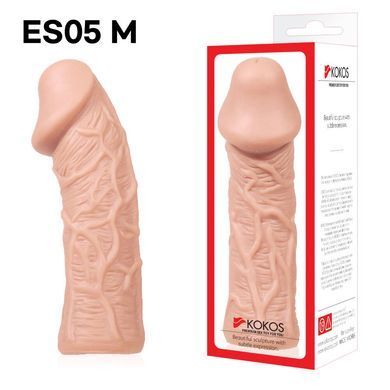 Насадка на член Kokos Extreme Sleeve ES.05 розмір M, потовщувальна, стимулюючий рельєф SO1277 фото