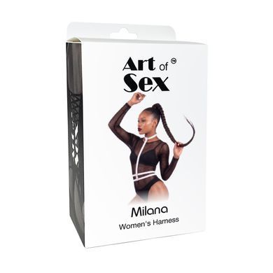 Женская портупея Art of Sex - Milana, экокожа, размер XS-2XL, цвет белый SX4692 фото
