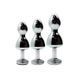 Металева анальна пробка Wooomy Lollypop Double Ball Metal Plug Blue L діаметр 3,5 см, довжина 10,5см SO7419 фото 2