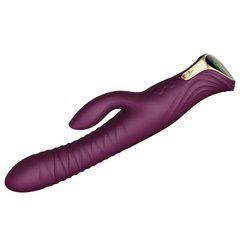 Пульсатор-кролик с вибрацией Zalo Mose Velvet Purple, нагрев до 42&deg;, кристалл Swarovski SO8225 фото