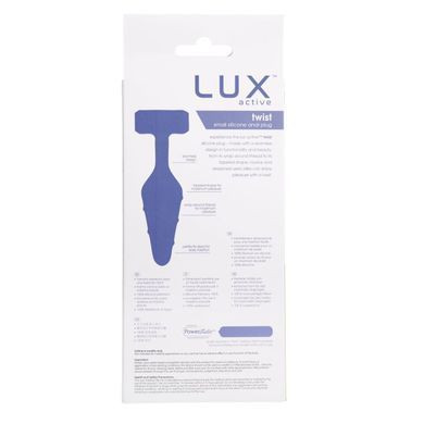Анальна пробка Lux Active Twist Plug Small Blue SX3926 фото