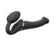 Безремневой страпон с вибрацией Strap-On-Me Vibrating Black M, диаметр 3,8см, пульт ДУ, регулируемый SO3354 фото 1
