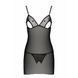 Сорочка с вырезами на груди, стринги Passion LOVELIA CHEMISE XXL/XXXL, black SO4761 фото 5