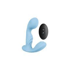 Вибромассажер простаты S Pleasures Premium FUZZY, бирюзовый, с рельефом, 10 режимов вибрации SX4593 фото
