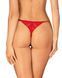 Трусики с доступом Obsessive Ingridia crotchless thong XS/S, красные SO9043 фото 2