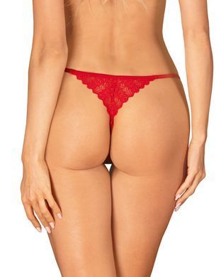 Трусики с доступом Obsessive Ingridia crotchless thong M/L, красные SO9044 фото