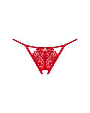 Трусики с доступом Obsessive Ingridia crotchless thong M/L, красные SO9044 фото