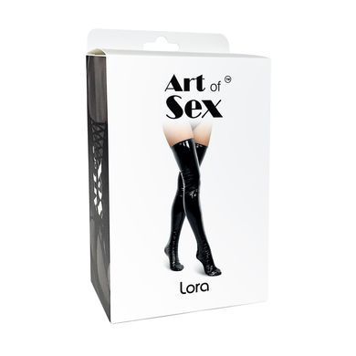 Сексуальні вінілові панчохи Art of Sex - Lora, розмір S, з ефектом голограми SX4408 фото