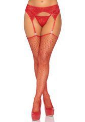 Пояс для чулок со стразами Leg Avenue Rhinestone Garterbelt Red One Size SO9139 фото