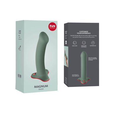 Фалоімітатор Fun Factory MAGNUM, оливковий, дуже гнучкий, довжина 18,3 см, діаметр 3,7 см SX0986 фото