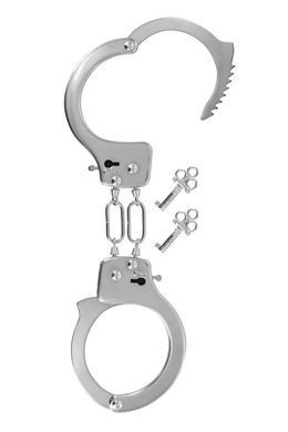 Строгие металлические наручники Fetish Tentation Soft adjustable metal wrist cuffs SX1093 фото