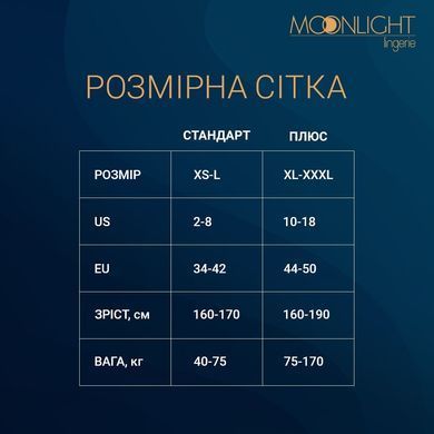 Сукня-бодістокінг Moonlight Plus Model 10 XL-XXXL Black SO8201 фото