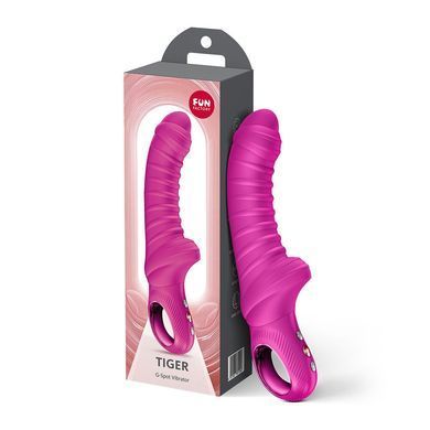 Вібратор для точки G Fun Factory TIGER Magenta, ребристий, підходить для анальної стимуляції SX4306 фото