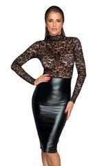 Платье с кружевным топом Noir Handmade F228 Midi dress with soft lace top, XXL, мокрый эффект SX0095 фото
