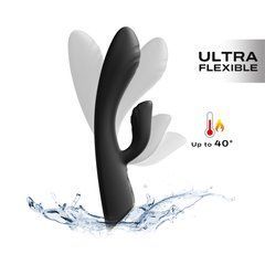 Вибратор-кролик с подогревом Dorcel FLEXI RABBIT BLACK, гибкий ствол SO6816 фото