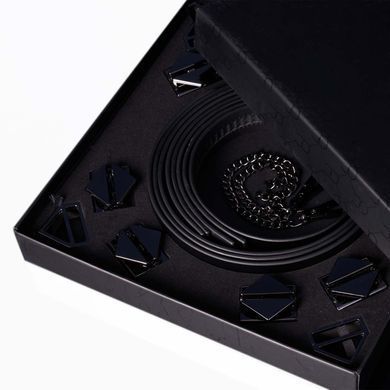 Набір для бондажу LOCKINK 8-Bondage-Straps Restraint Set, чорний 8 ременів з натуральної шкіри SX0835 фото