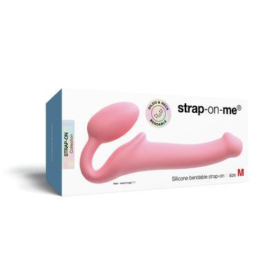 Безремінний страпон Strap-On-Me Rose M, повністю регульований, діаметр 3,3 см SX2568 фото